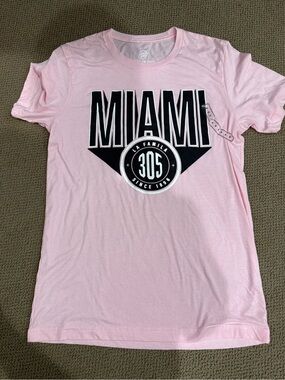 Men's Pink MIAMI 305 Graphic Short-Sleeve Tee